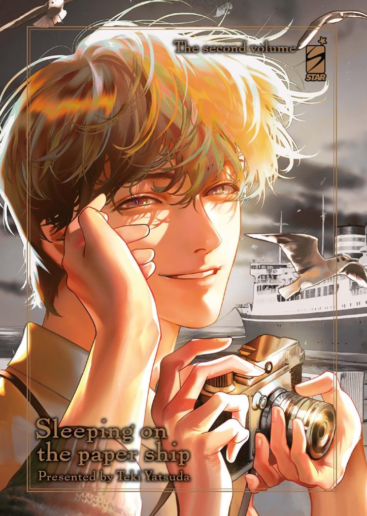 Copertina Sleeping on the paper ship. manga lgbtq+ m/m.